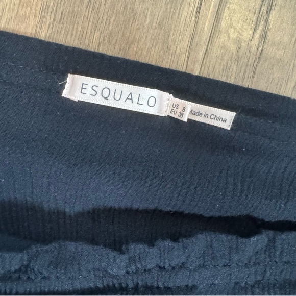 ESQUALO Black Ruffle Mini Dress - Picture 3 of 10